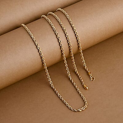 2.70mm Rope Chain Necklace in 10K Yellow Gold 3.10 Grams 20 Inches