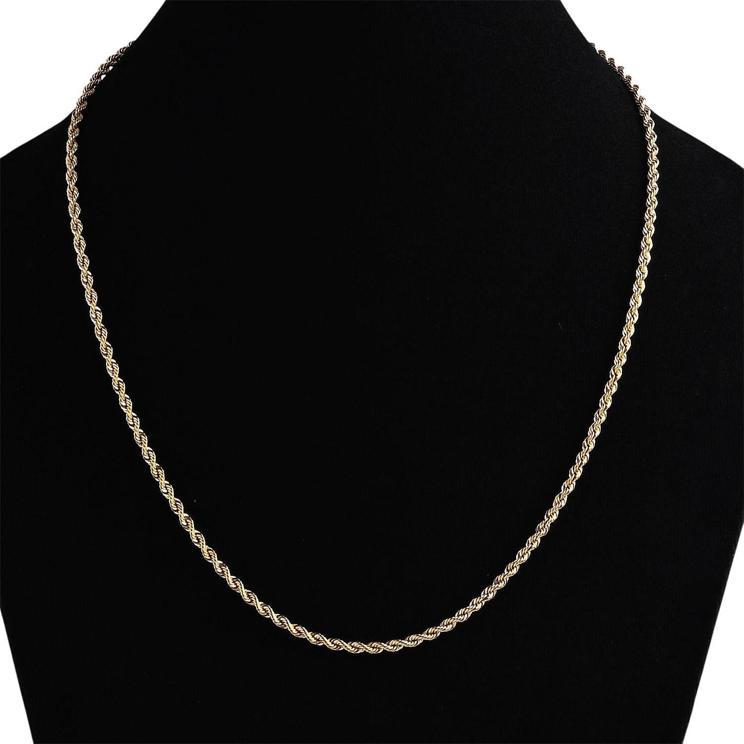 2.70mm Rope Chain Necklace in 10K Yellow Gold 3.10 Grams 20 Inches