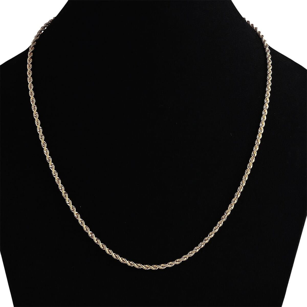 Doorbuster Rope Chain Necklace in 10K Yellow Gold 3.10 Grams 20 Inches image number 3