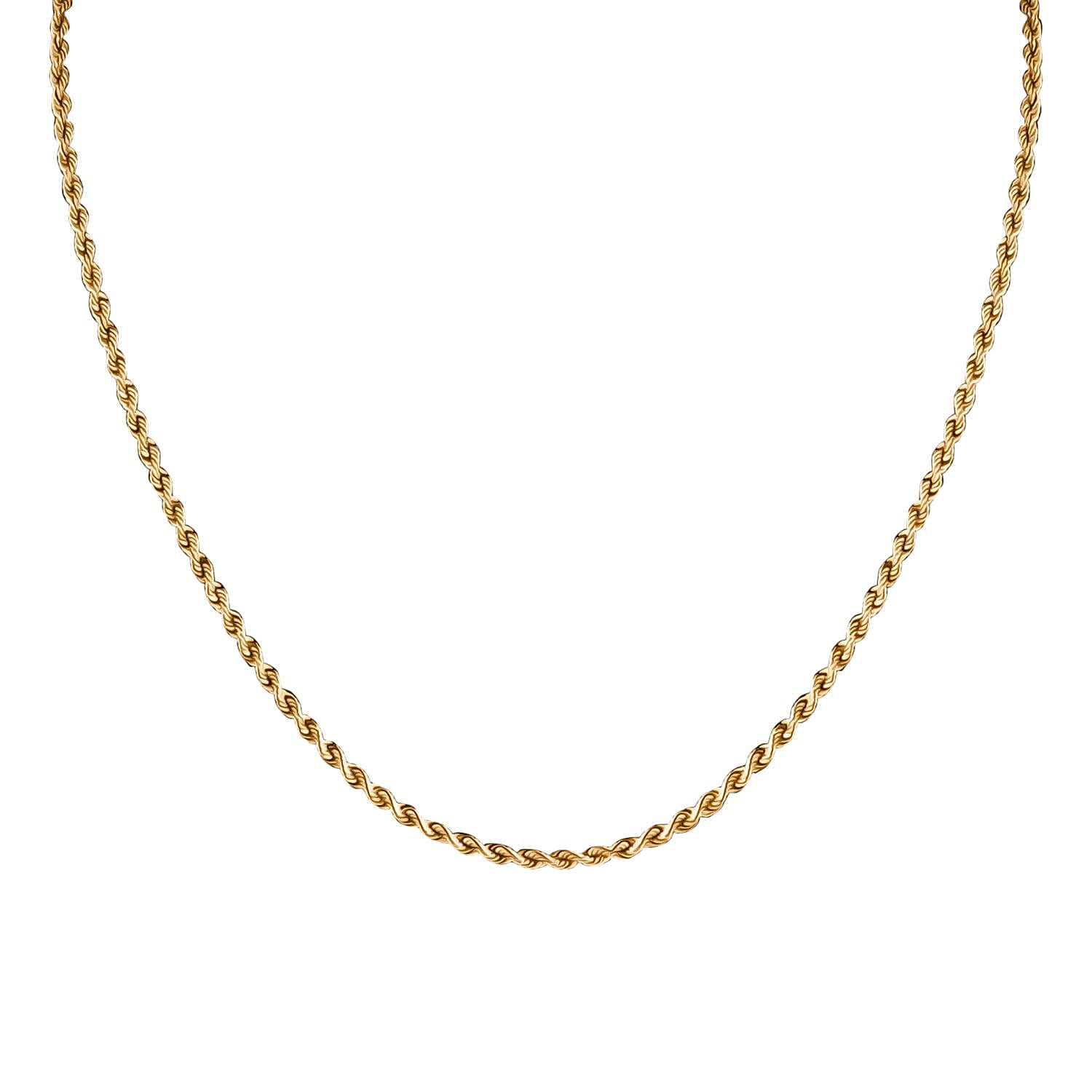 2.70mm Rope Chain Necklace in 10K Yellow Gold 3.10 Grams 20 Inches