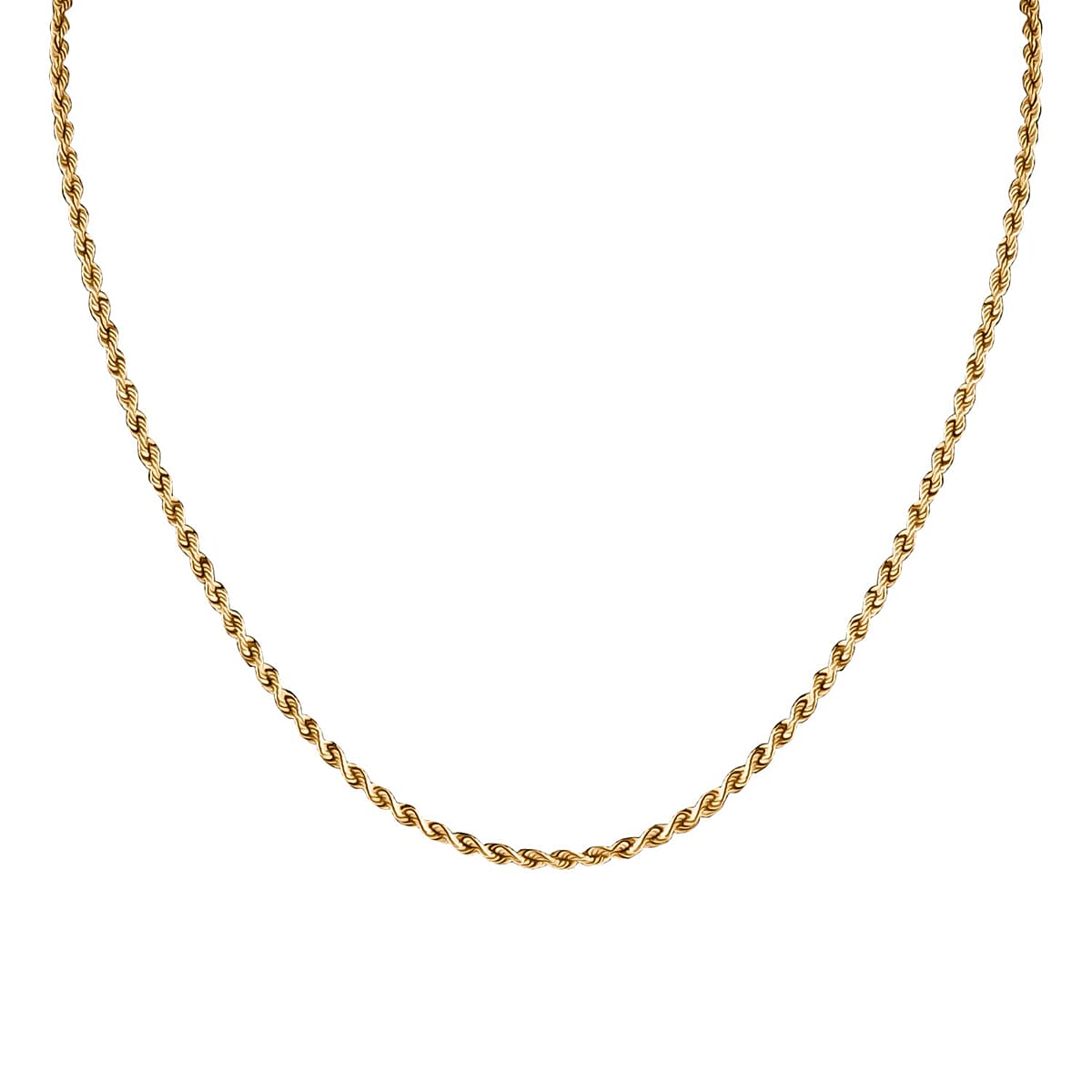 Doorbuster Rope Chain Necklace in 10K Yellow Gold 3.10 Grams 20 Inches image number 4