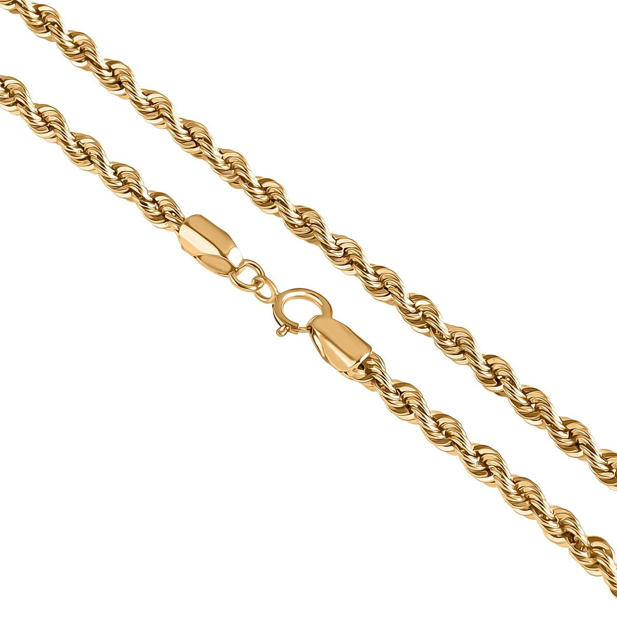 Doorbuster Rope Chain Necklace in 10K Yellow Gold 3.10 Grams 20 Inches image number 5