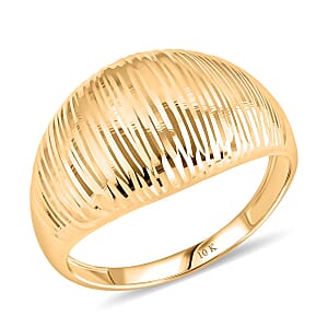 Doorbuster Sunbeam Dome Ring in 10K Yellow Gold (Size 10.0) 2 Grams
