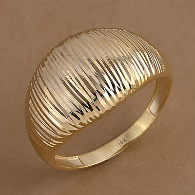 10K Yellow Gold Sunbeam Dome Ring 2 Grams(Size 10.0)