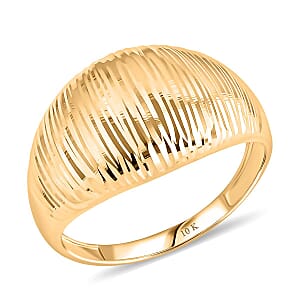10K Yellow Gold Sunbeam Dome Ring 2 Grams(Size 5.0)