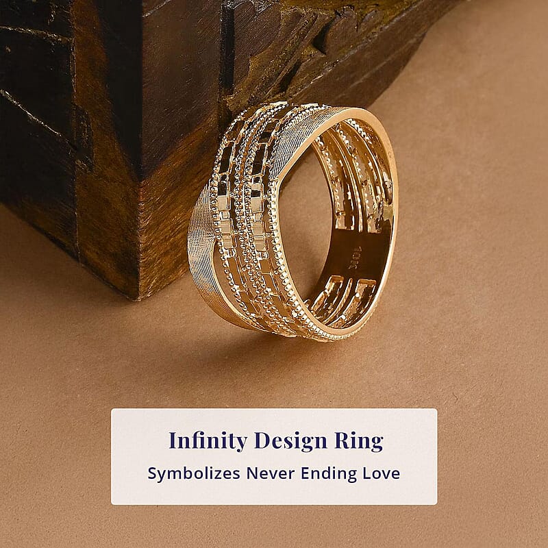 10K Yellow Gold Infinity Ring 3.08 Grams (Size 10.0)