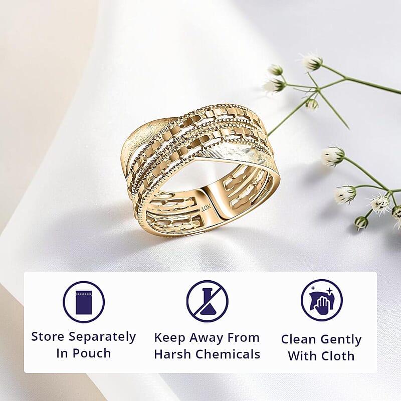 10K Yellow Gold Infinity Ring 3.08 Grams (Size 10.0)