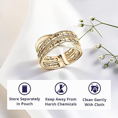 Luxoro 10K Yellow Gold Weave Ring 3.08 Grams (Size 11.0)