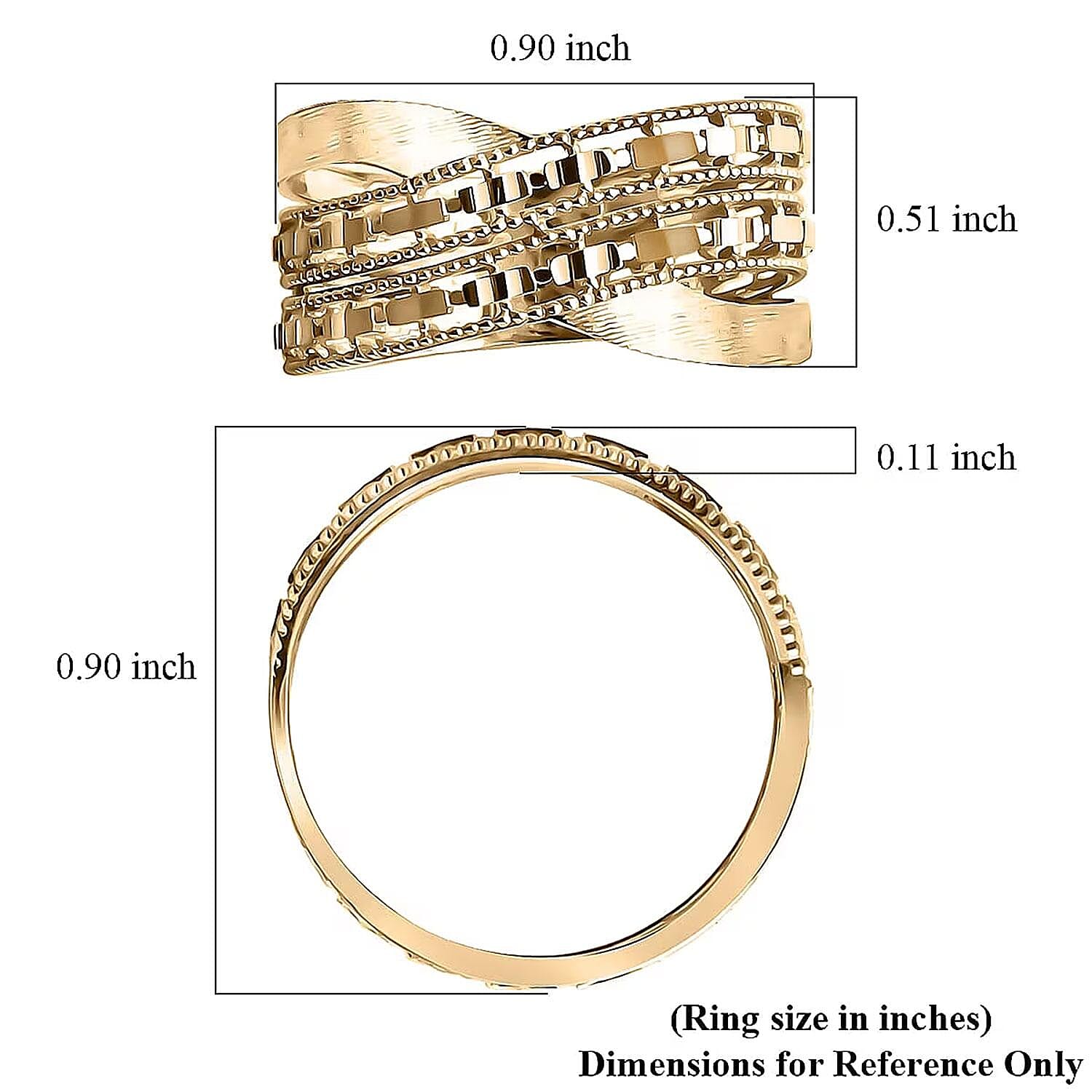 10K Yellow Gold Infinity Ring 3.08 Grams (Size 6.0)