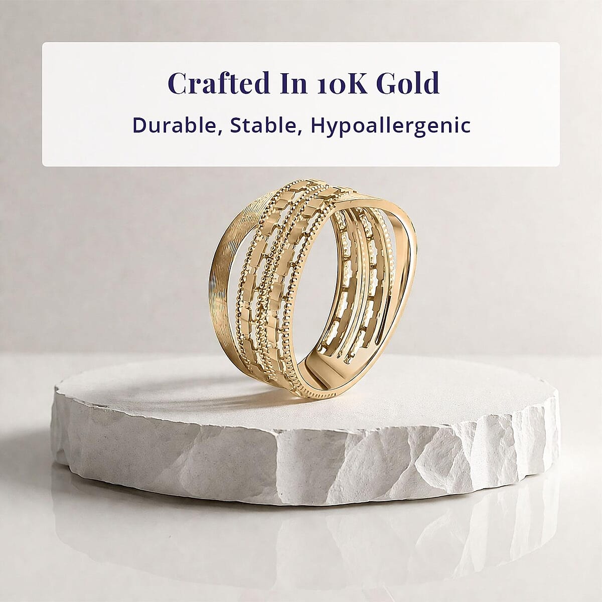 10K Yellow Gold Infinity Ring 3.08 Grams (Size 9.0) image number 3