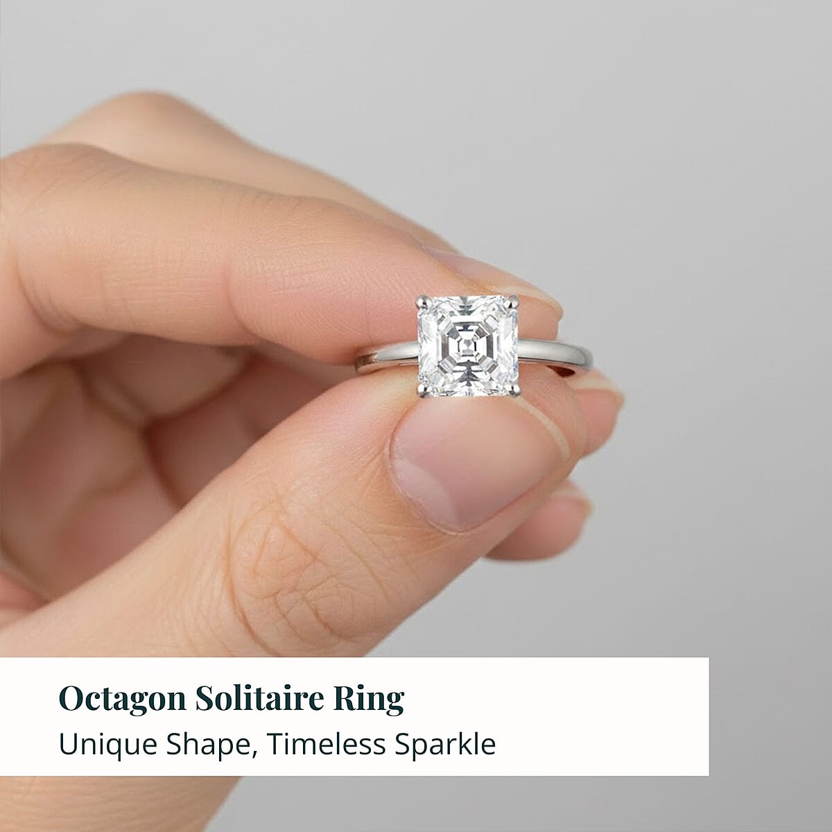 IGI Certified Asscher Cut Luxuriant Lab Grown Diamond E-F VS 3.00 ctw Solitaire Ring in 950 Platinum (Size 8.0) 5 Grams image number 6