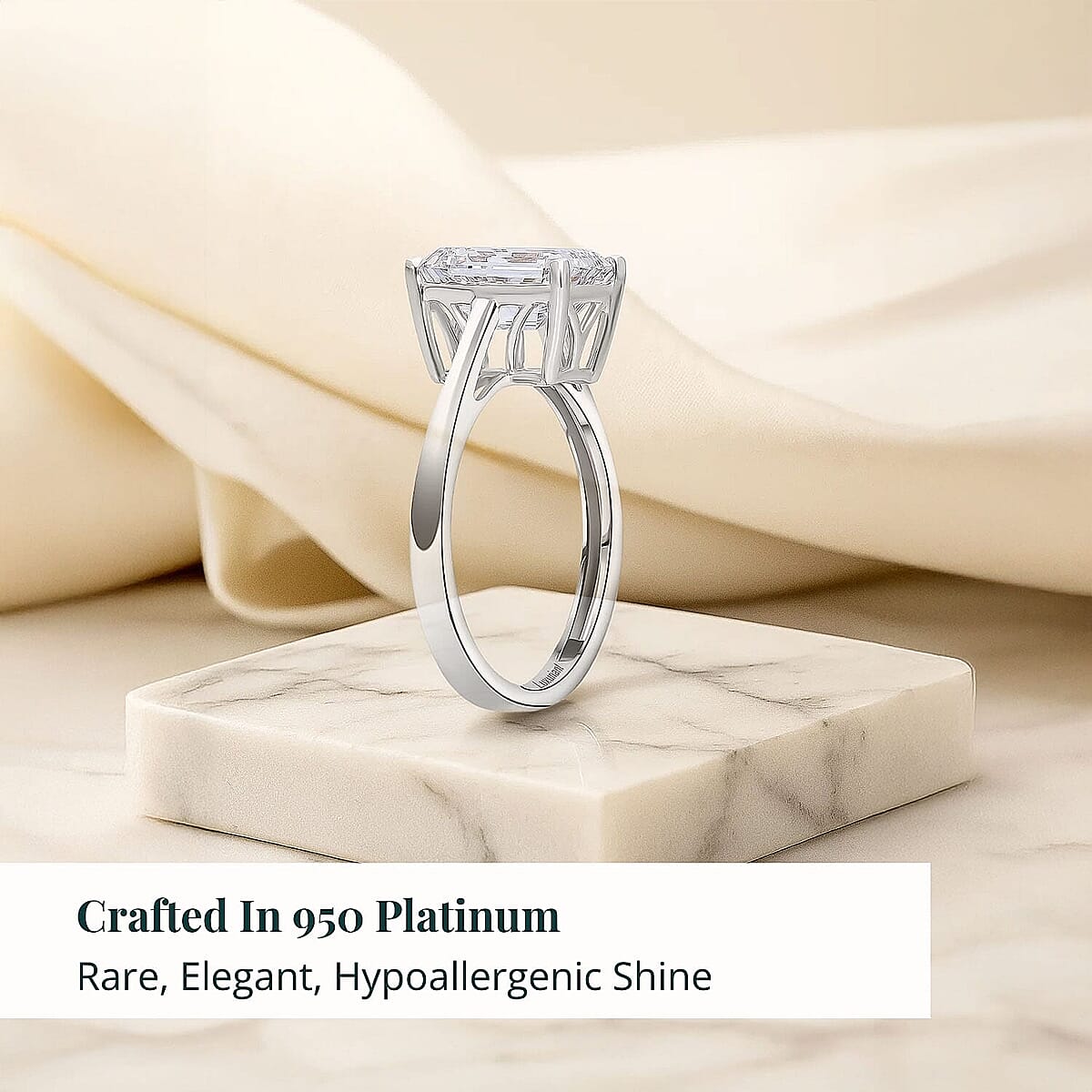 IGI Certified Luxuriant Lab Grown Diamond G VS 3.00 ctw Solitaire Ring in 950 Platinum (Size 10.0) 5 Grams (Ships in 10-12 Days) image number 2