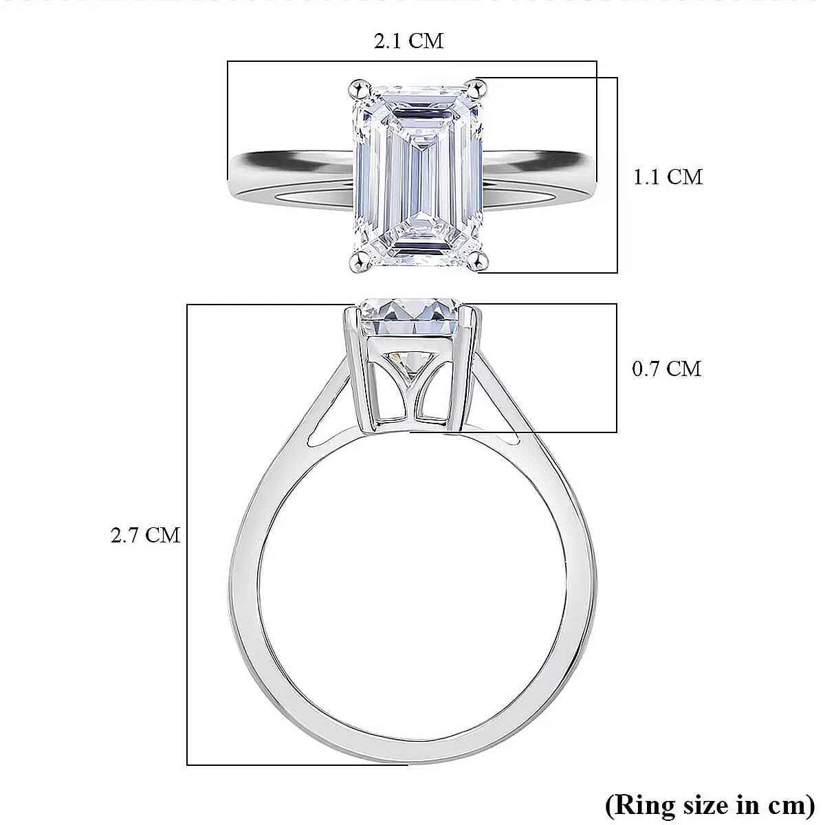 IGI Certified Luxuriant Lab Grown Diamond G VS 3.00 ctw Solitaire Ring in 950 Platinum (Size 10.0) 5 Grams (Ships in 10-12 Days) image number 7