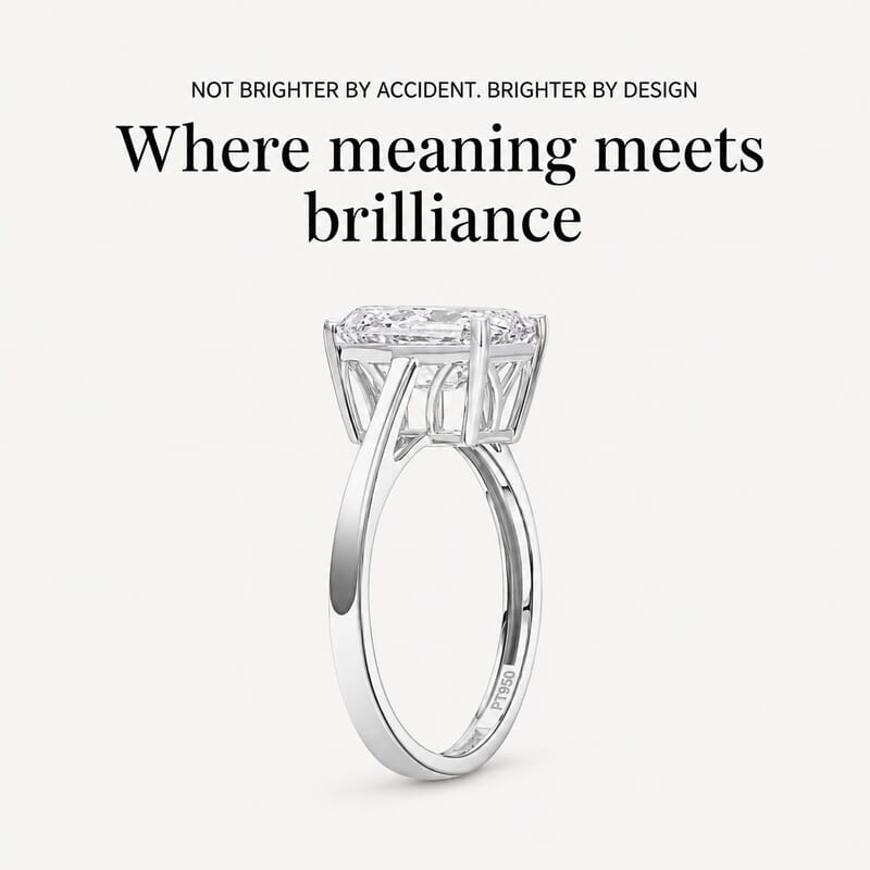 IGI Certified Luxuriant Lab Grown Diamond G VS 3.00 ctw Solitaire Ring in 950 Platinum (Size 5.0) 5 Grams