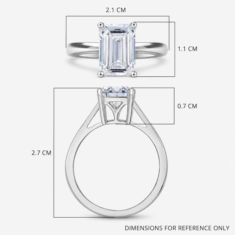 IGI Certified Luxuriant Lab Grown Diamond G VS 3.00 ctw Solitaire Ring in 950 Platinum (Size 5.0) 5 Grams