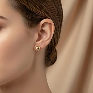   Diamond-cut Ball Stud Earrings in 10K Yellow Gold 0.90 Grams