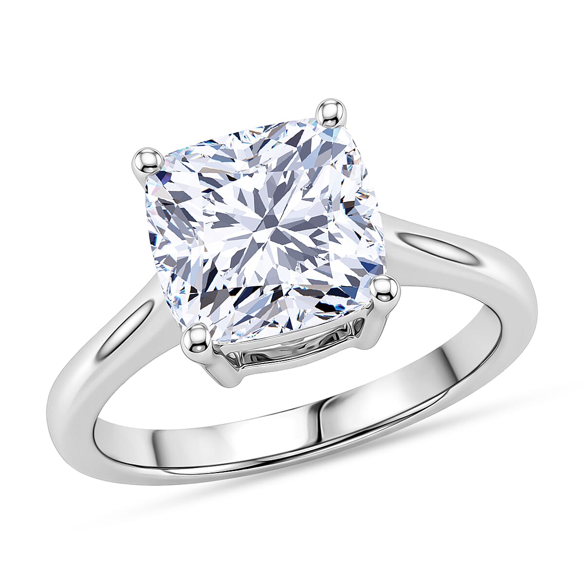 IGI Certified 950 Platinum Luxuriant Lab Grown Diamond (E-F, VS) Solitaire Ring (Size 8.0) (5 g) 3.00 ctw