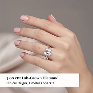 IGI Certified Luxuriant Lab Grown Diamond E-F VS 3.00 ctw Solitaire Ring in 950 Platinum (Size 10.0) 5 Grams