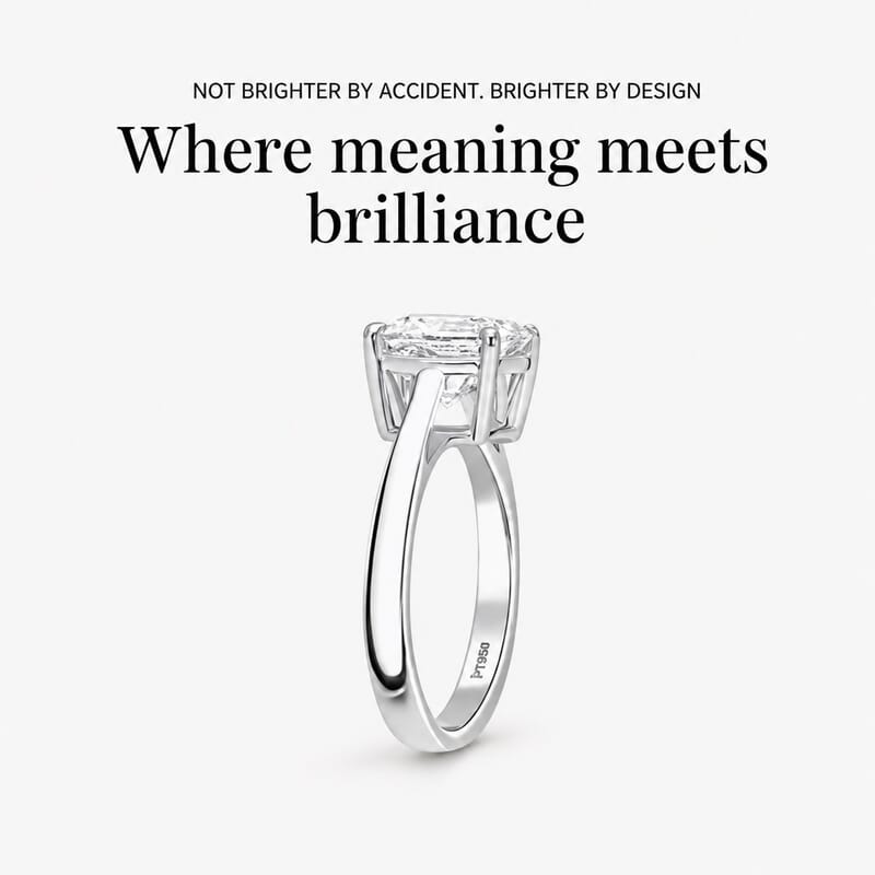IGI Certified Luxuriant Lab Grown Diamond G VS 3.00 ctw Solitaire Ring in 950 Platinum (Size 10.0) 5.35 Grams