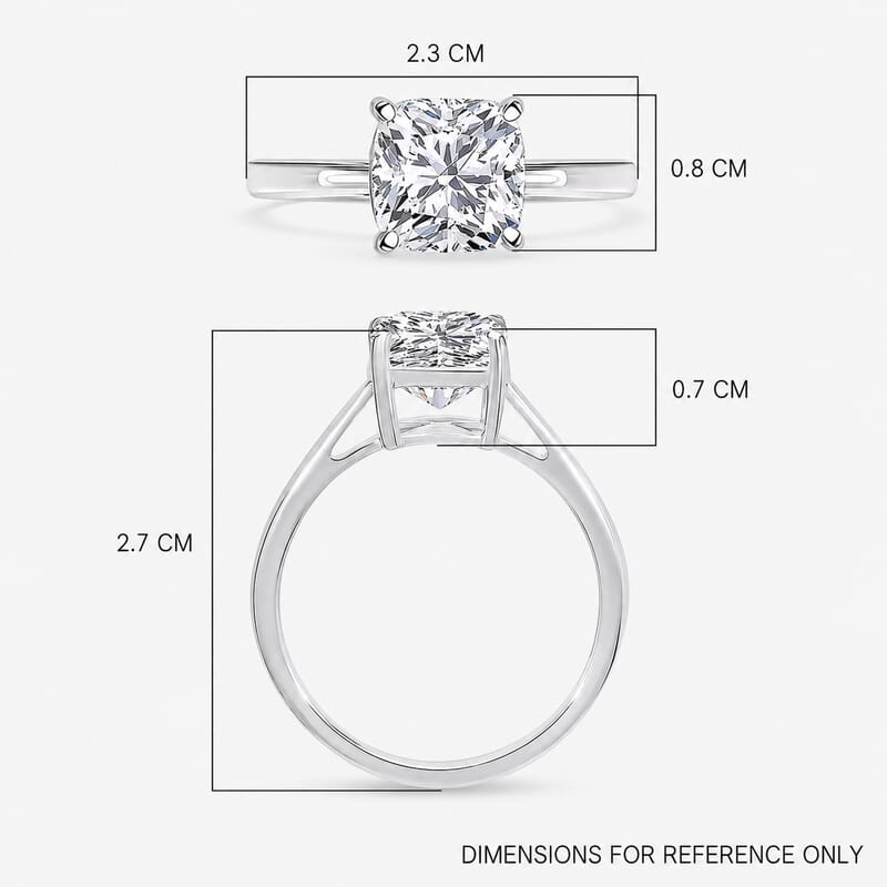 IGI Certified Luxuriant Lab Grown Diamond G VS 3.00 ctw Solitaire Ring in 950 Platinum (Size 10.0) 5.35 Grams