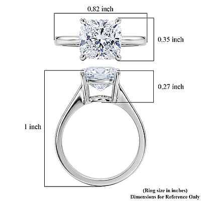 IGI Certified Luxuriant Lab Grown Diamond G VS 3.00 ctw Solitaire Ring in 950 Platinum (Size 6.0) 5.20 Grams