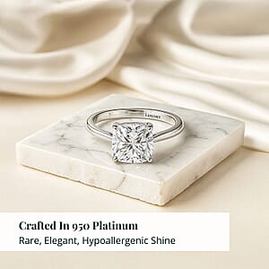 IGI Certified Luxuriant Lab Grown Diamond E-F VS 3.00 ctw Solitaire Ring in 950 Platinum (Size 7.0) 5 Grams