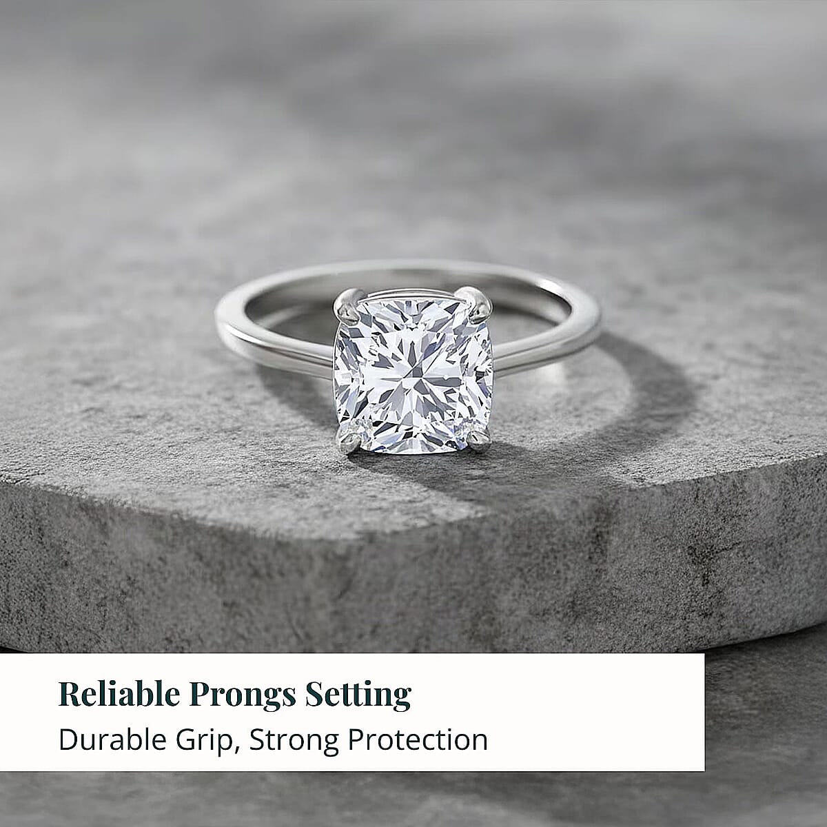 IGI Certified Luxuriant Lab Grown Diamond E-F VS 3.00 ctw Solitaire Ring in 950 Platinum (Size 8.0) 5 Grams image number 5