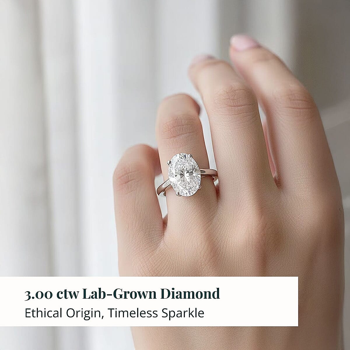 IGI Certified Luxuriant Lab Grown Diamond E-F VS 3.00 ctw Solitaire Ring in 950 Platinum (Size 7.0) 5 Grams image number 1