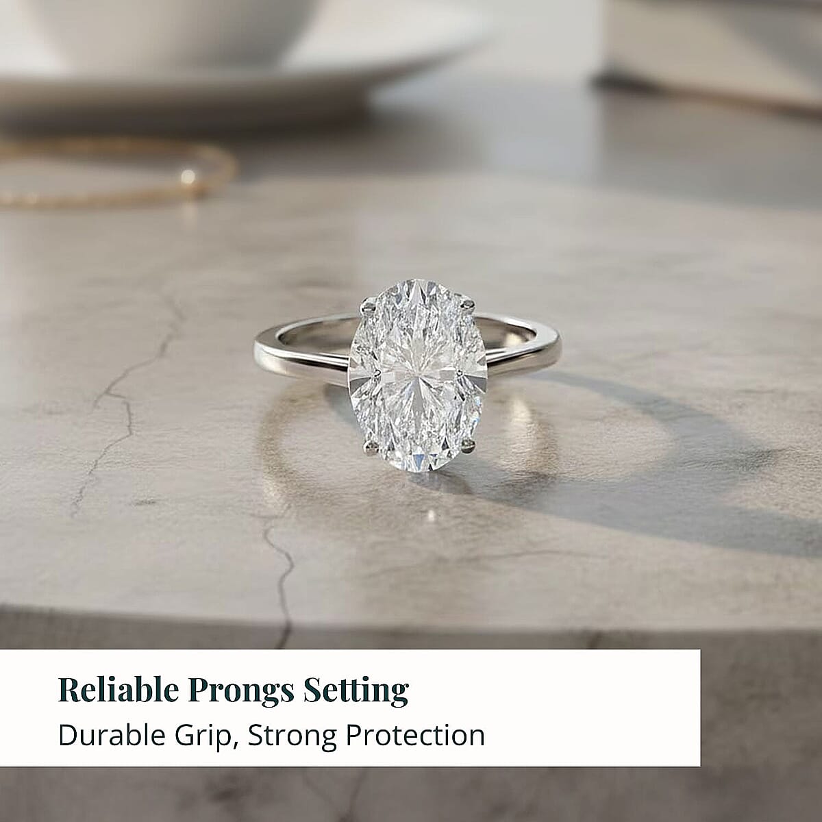 IGI Certified Luxuriant Lab Grown Diamond E-F VS 3.00 ctw Solitaire Ring in 950 Platinum (Size 7.0) 5 Grams image number 5