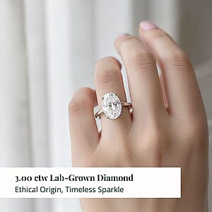 IGI Certified Luxuriant Lab Grown Diamond E-F VS 3.00 ctw Solitaire Ring in 950 Platinum (Size 7.5) 5 Grams