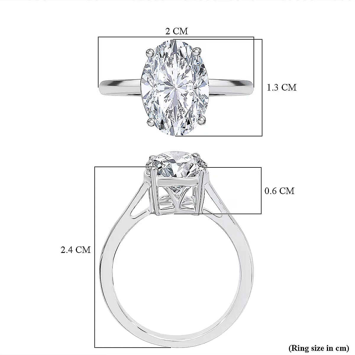 IGI Certified Luxuriant Lab Grown Diamond E-F VS 3.00 ctw Solitaire Ring in 950 Platinum (Size 9.5) 5 Grams image number 7