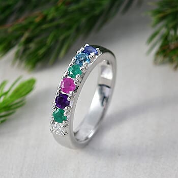 Rhodium Over Sterling Silver / 8 - Product card gallery slide 2 (10178255585593)