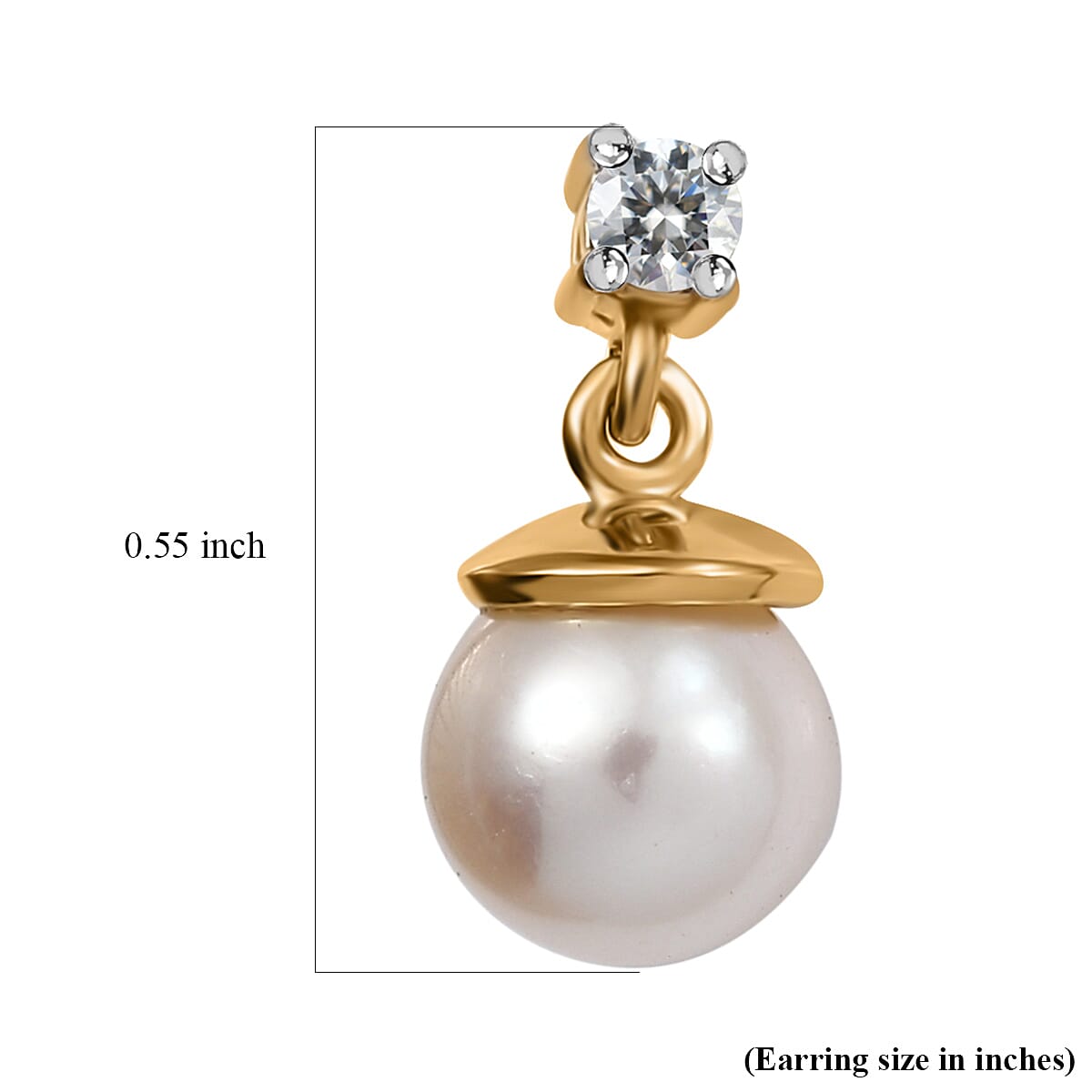 D'Joy Multi Gemstone and Lab Grown Diamond I1 1.50 ctw Earrings in 18K Vermeil Yellow Gold Over Sterling Silver image number 5