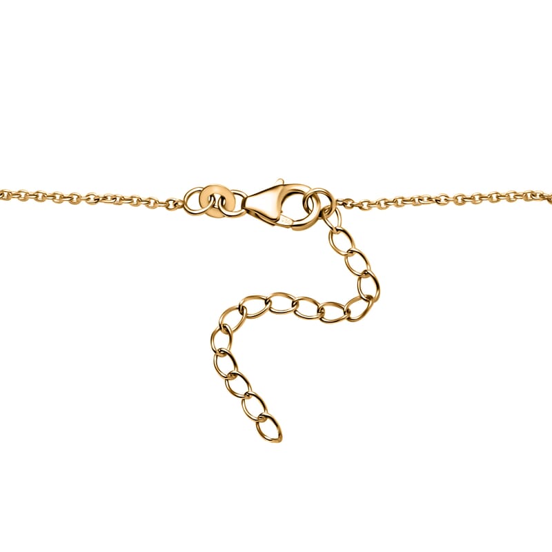 D'Joy Multi Gemstone and Lab Grown Diamond I1 0.90 ctw Necklace in 18K Vermeil Yellow Gold Over Sterling Silver 18 Inches