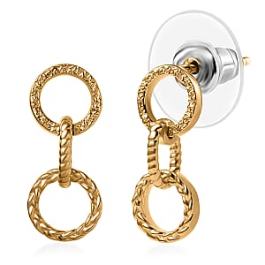 D'Joy Passport to Israel Earrings in 18K Vermeil Yellow Over Sterling Silver 2.35 Grams