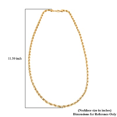 5mm Rope Chain Necklace in 10K Yellow Gold 13.50 Grams 28 Inches