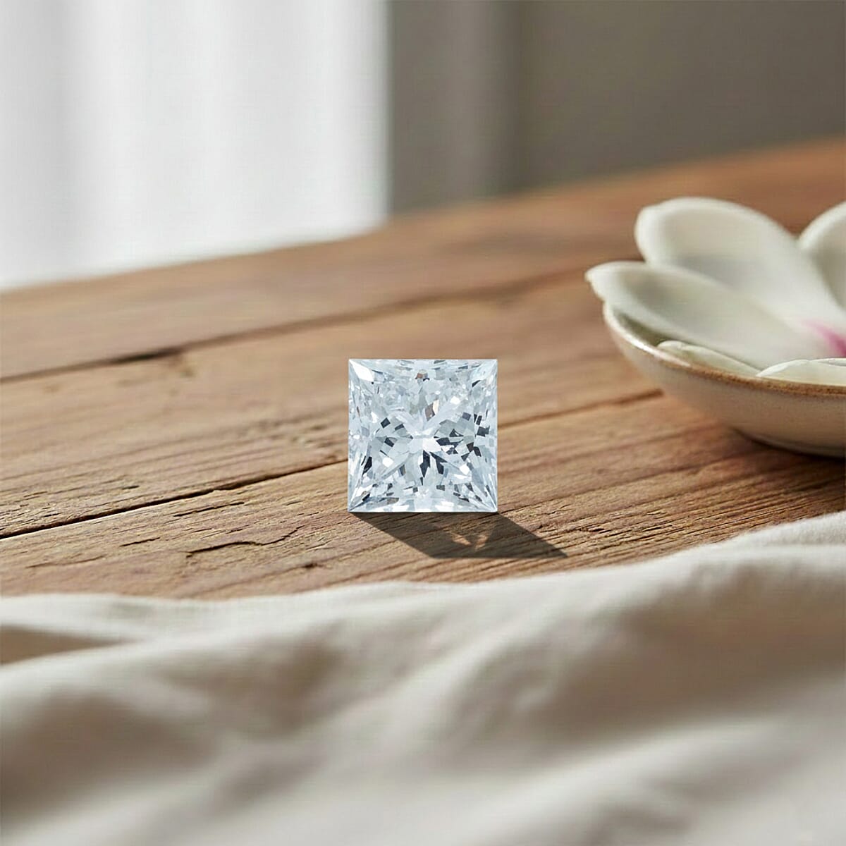 IGI Certified Luxuriant Lab Grown Diamond (Sqr 7.8x7.8 mm) (E-F, VS) 3.10 ctw image number 1