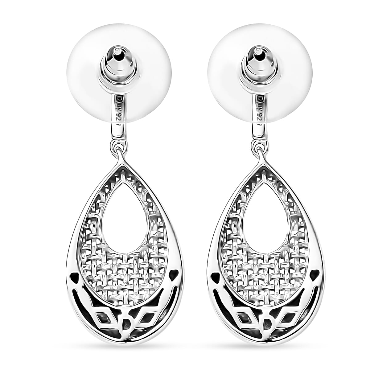 D'Joy Drop-shaped Silhouette Earrings in Rhodium Over Sterling Silver 6.15 Grams image number 5