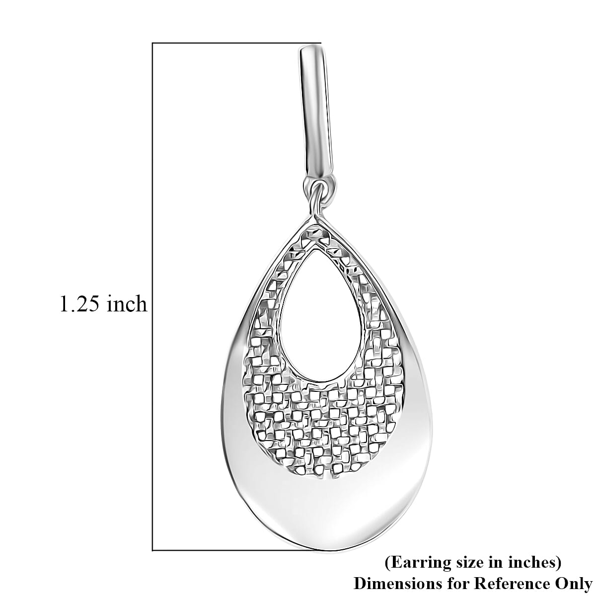 D'Joy Drop-shaped Silhouette Earrings in Rhodium Over Sterling Silver 6.15 Grams image number 6