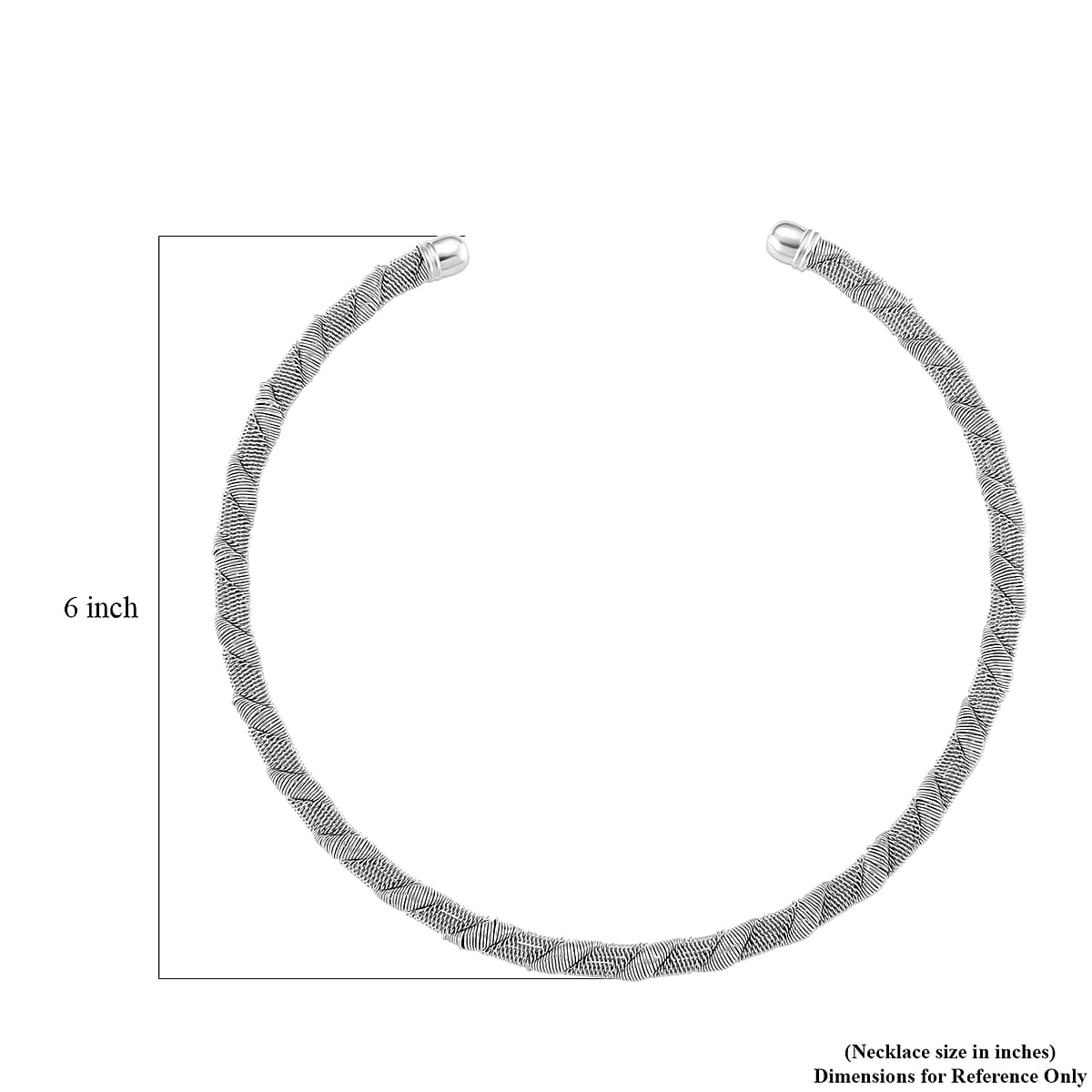 Twisted Texture Necklace in Silvertone 16 Inches image number 5