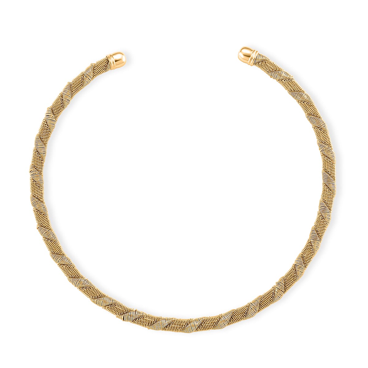 Twisted Texture Necklace in Goldtone 16 Inches image number 0