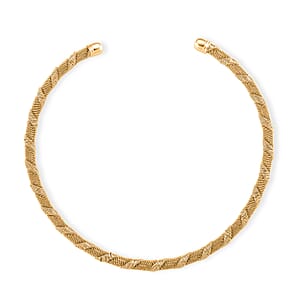 Twisted Texture Necklace in Goldtone 16 Inches