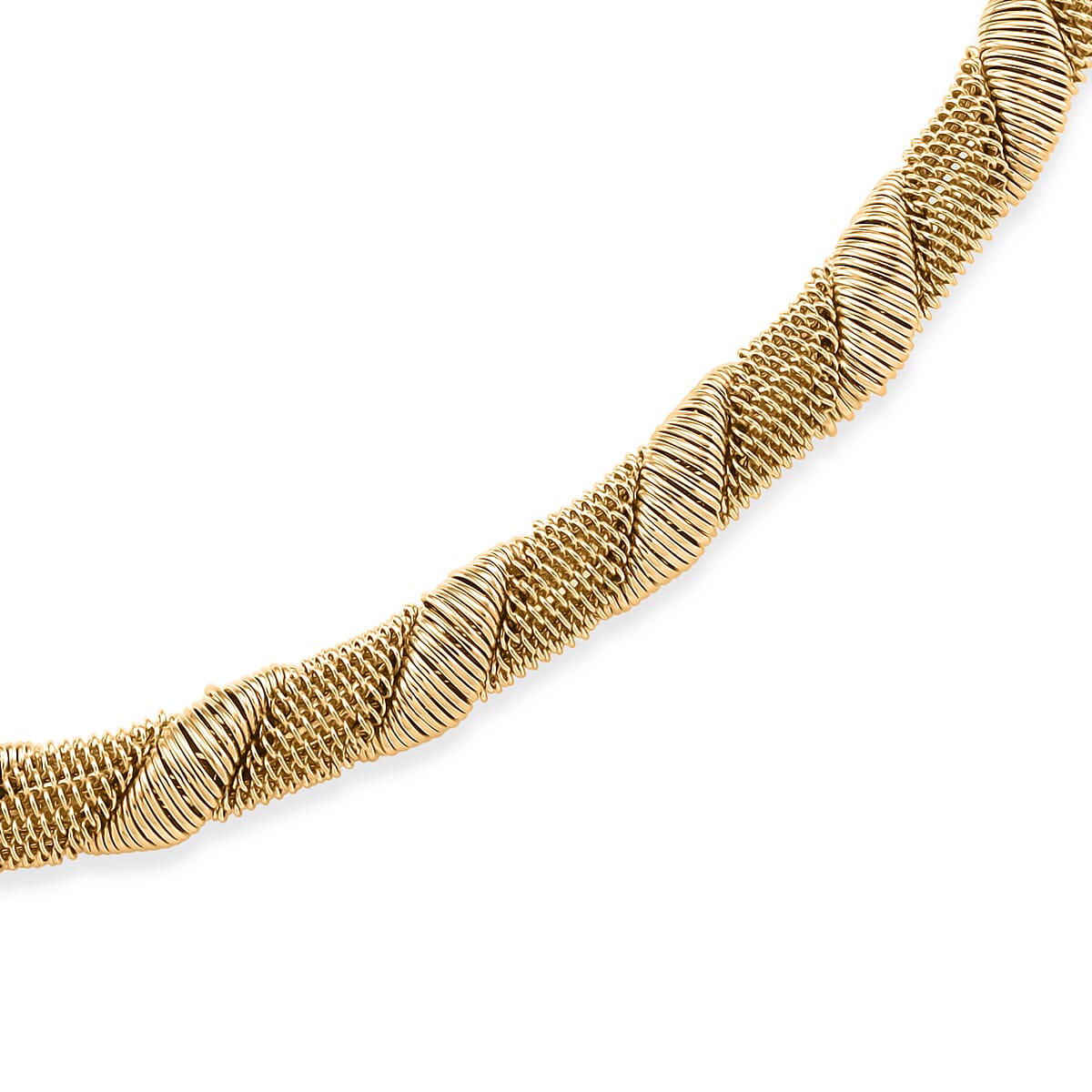 Twisted Texture Necklace in Goldtone 16 Inches image number 3