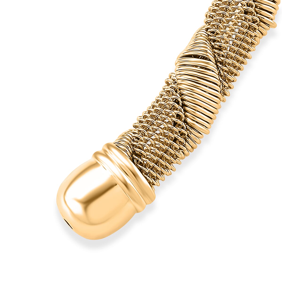 Twisted Texture Necklace in Goldtone 16 Inches image number 4