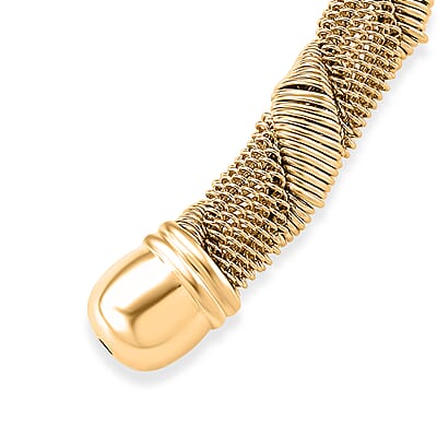 Twisted Texture Necklace in Goldtone 16 Inches