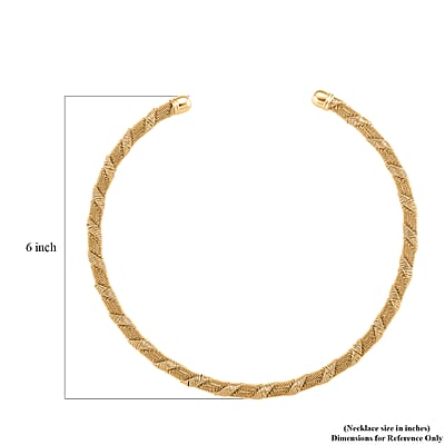 Twisted Texture Necklace in Goldtone 16 Inches