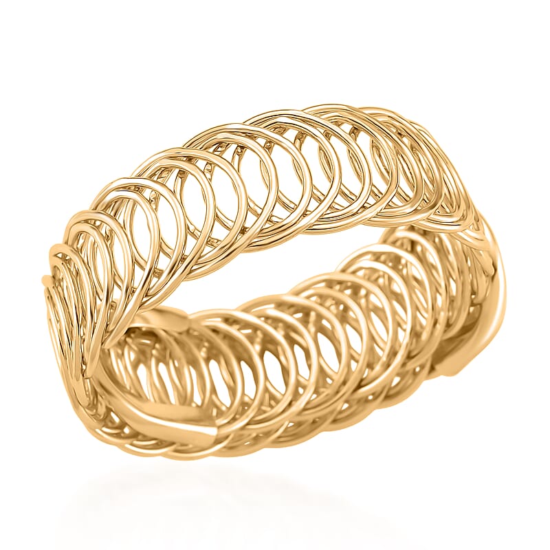 Fancy Stretch Bracelet in Goldtone (6-8In)