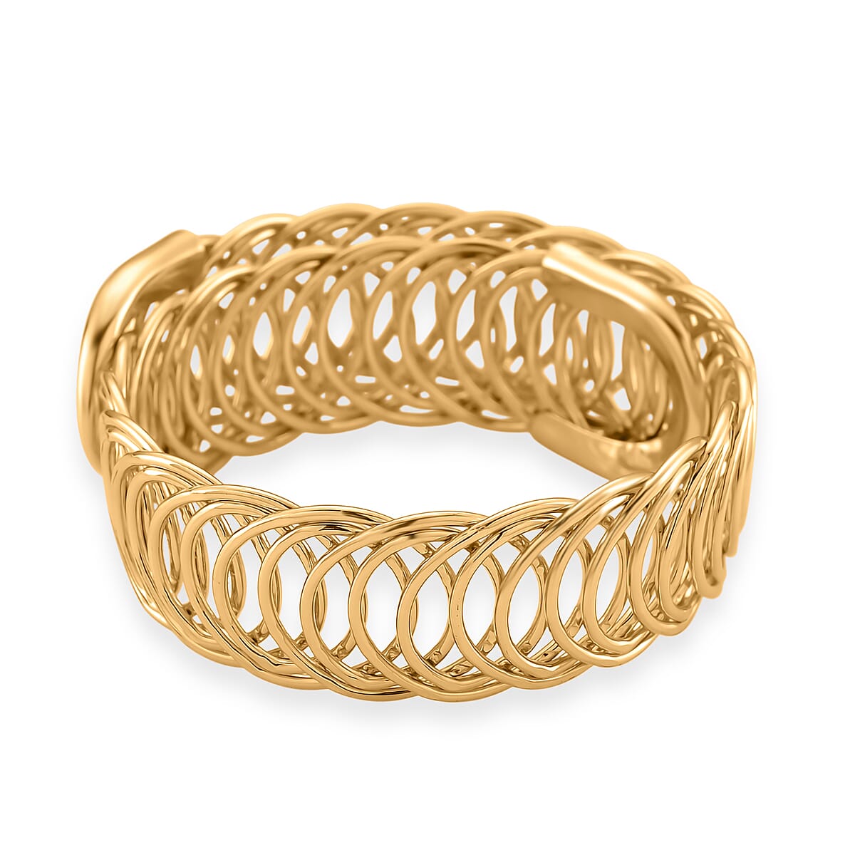 Fancy Stretch Bracelet in Goldtone (6-8In) image number 3