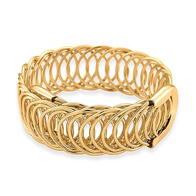 Fancy Stretch Bracelet in Goldtone (6-8In)