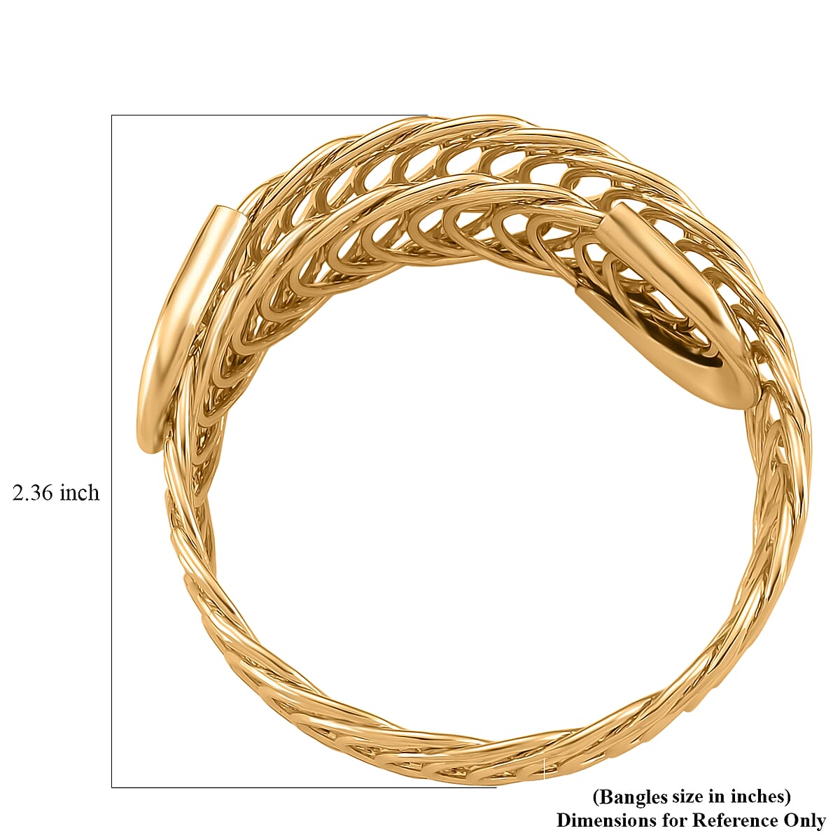 Fancy Stretch Bracelet in Goldtone (6-8In) image number 5